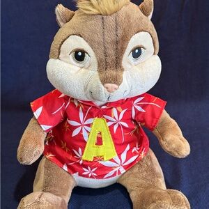 Build-A-Bear Brown Chipmunk in Red Hawaiian Shirt